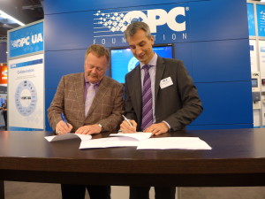 Karsten Schneider, PI Chairman, and Tom Burke, OPC Foundation President