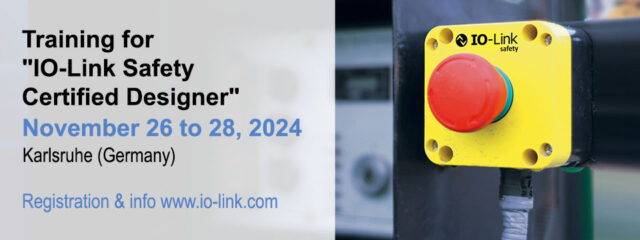 IO-Link Safety Certified Designer Training: Nov 26-28