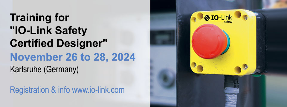 Read more about the article IO-Link Safety Certified Designer Training: Nov 26-28