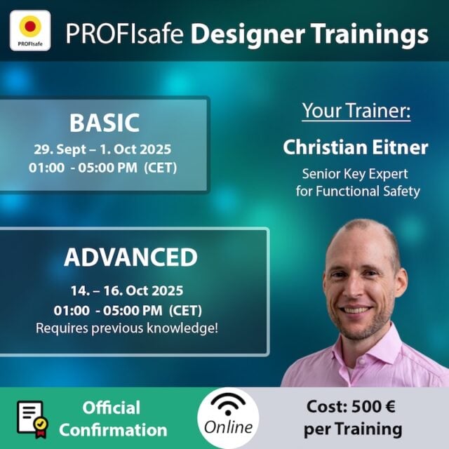 Two PROFIsafe Designer Trainings Coming Soon