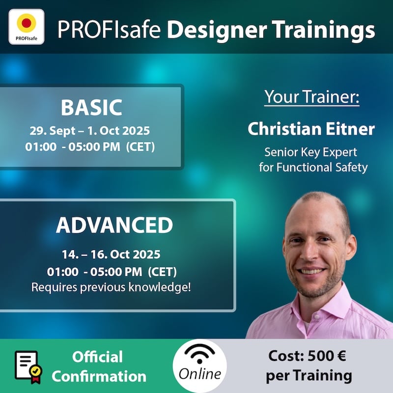 Read more about the article Two PROFIsafe Designer Trainings Coming Soon
